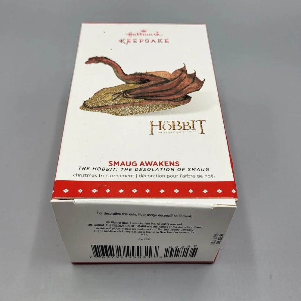 Hallmark Smaug Awakens Ornament The Hobbit Desolation of Smaug Gold Holiday